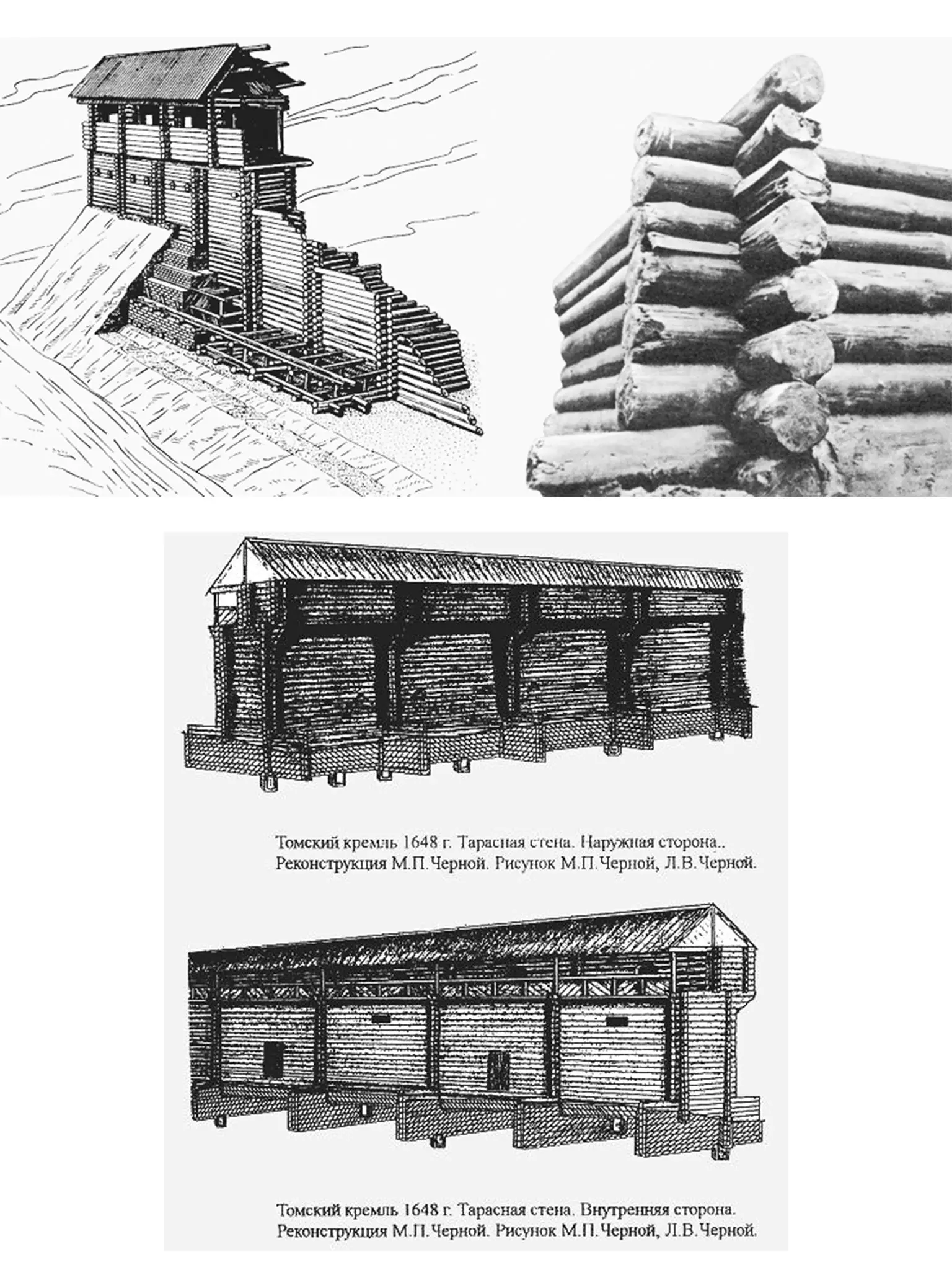 Приклад оборонної стіни робленої тарасами Приклад оборонної стіни робленої тарасами