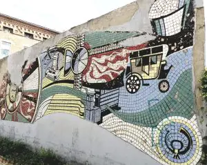 Залишки мозаїки в Охтирці. Фото: Мб Ключ, Facebook