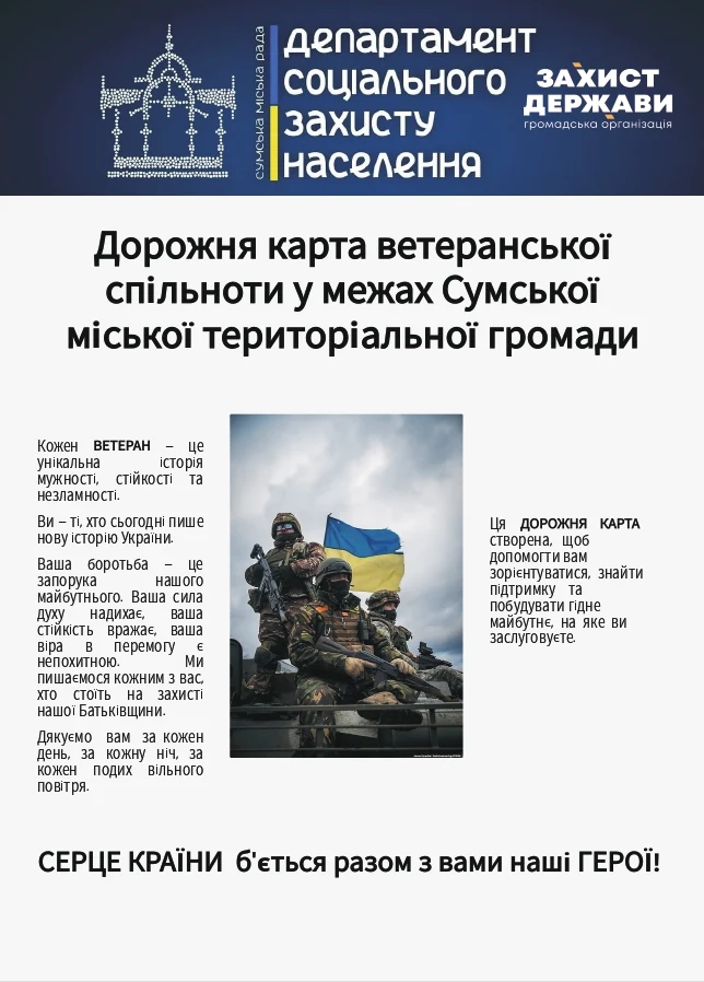 титульна сторінка карти ветерана