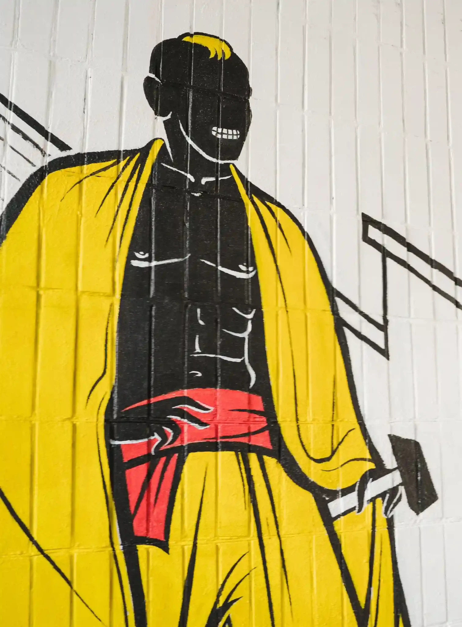 Образ козака на муралі в Сумах