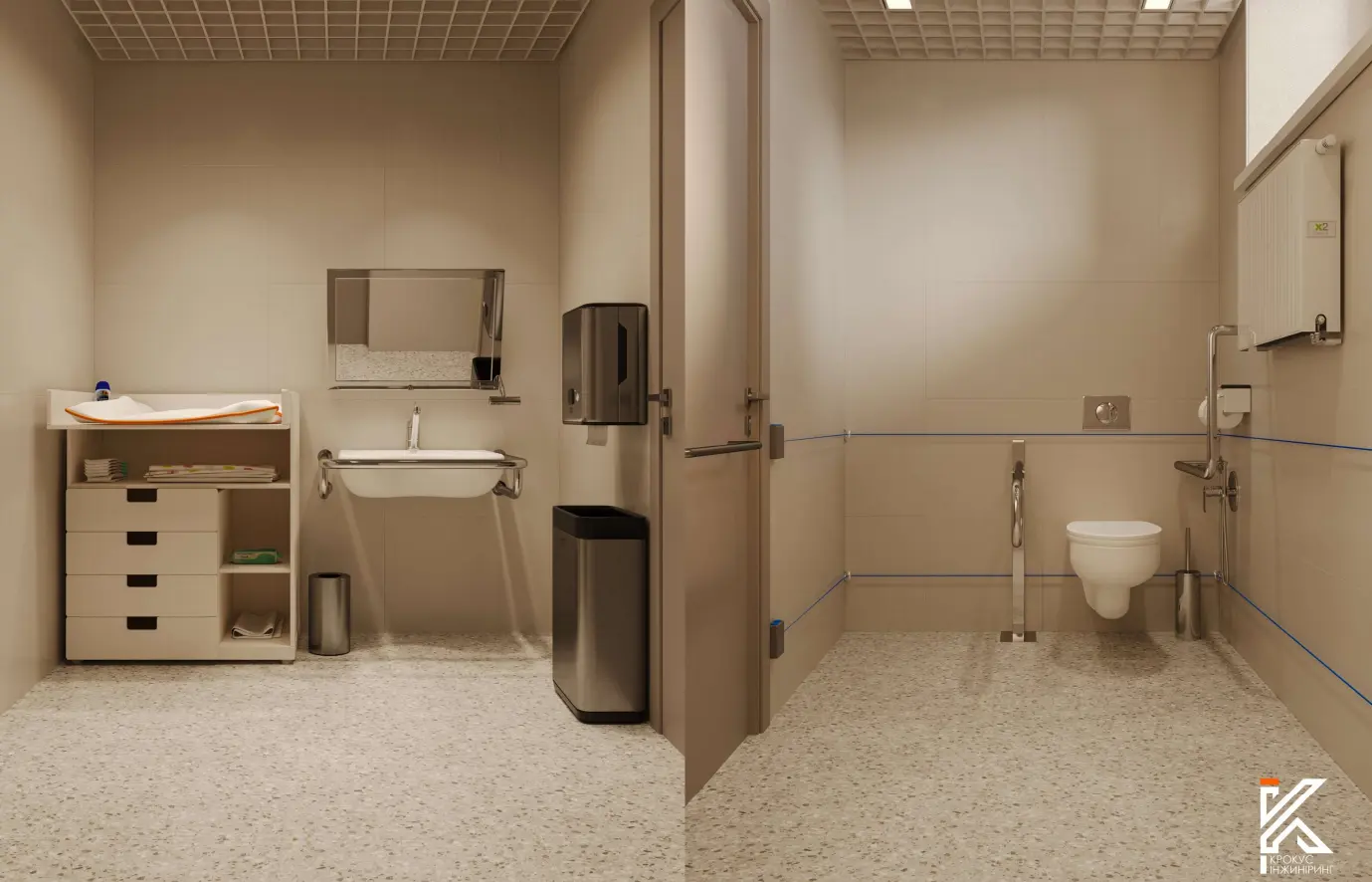 Концепція інтер'єру інклюзивної бібліотеки №11 в Сумах