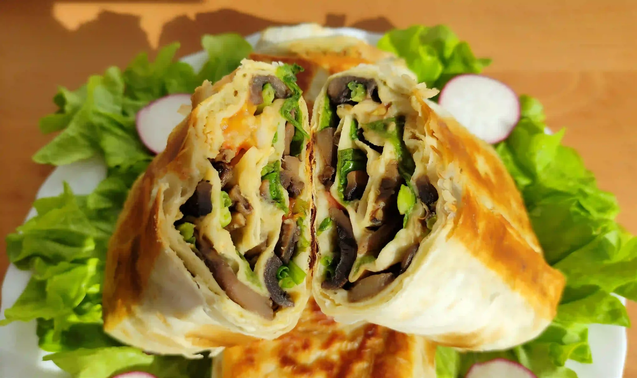 Шаурма із веганських продуктів, яку приготувала сум'янка