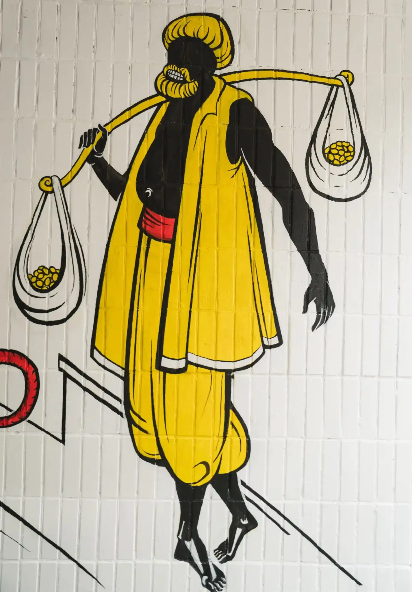 Альберт Цукренко в образі козака на муралі в Сумах