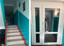 vul. SHevchenka 25 1 відремонтований під'їзд на вулиці Шевченка, 25 у Сумах