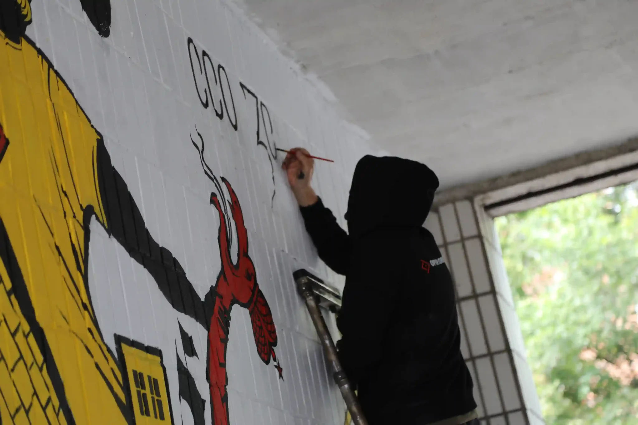 Робота над муралом у Сумах тривала кілька днів