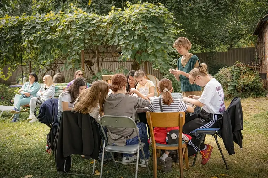 діти на майстеркласі в Куземині