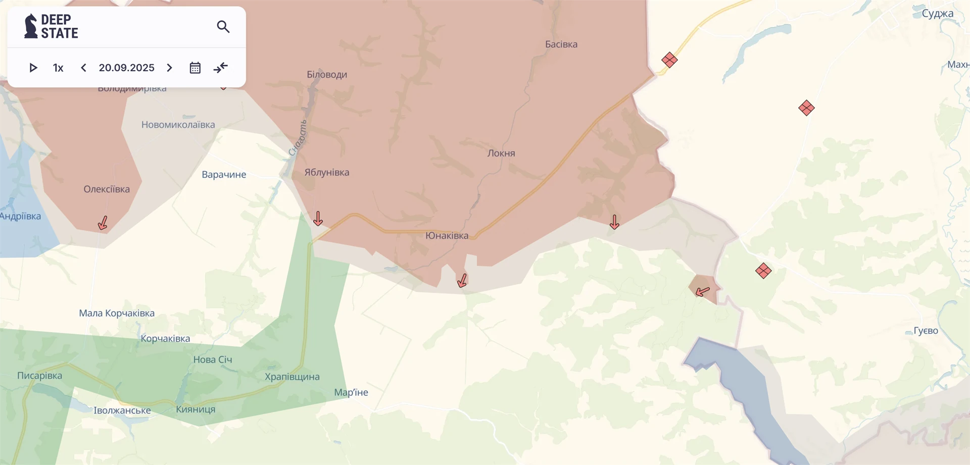 okupovana zona na sumshchyni 20 veresnya Окупована територія біля Юнаківки на Сумщині