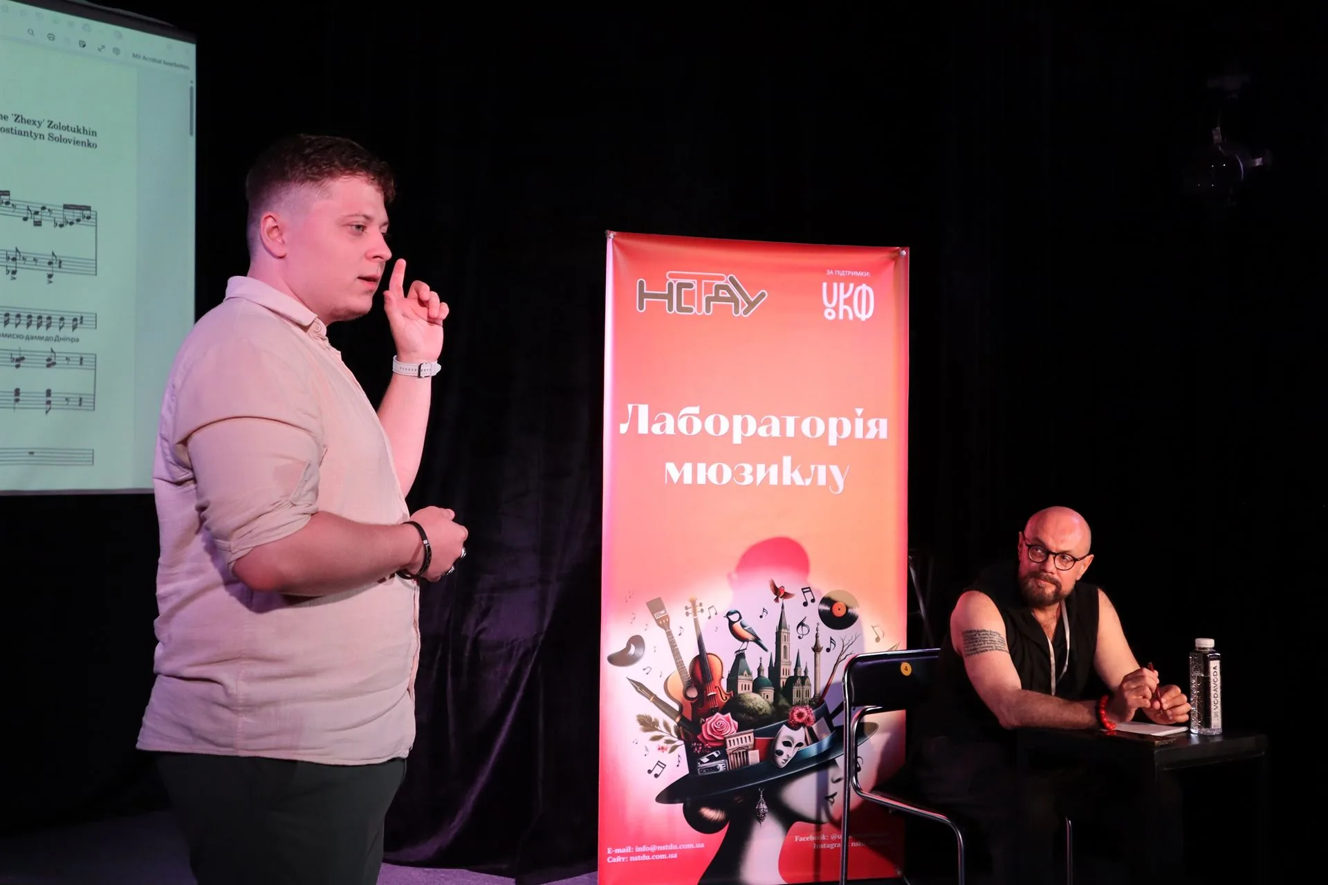 Yevhen Zolotukhín ta oleh mykhaylov na Laboratoriyi myuziklu Євген Золотухін та Олег Михайлов на Лабораторії мюзиклу