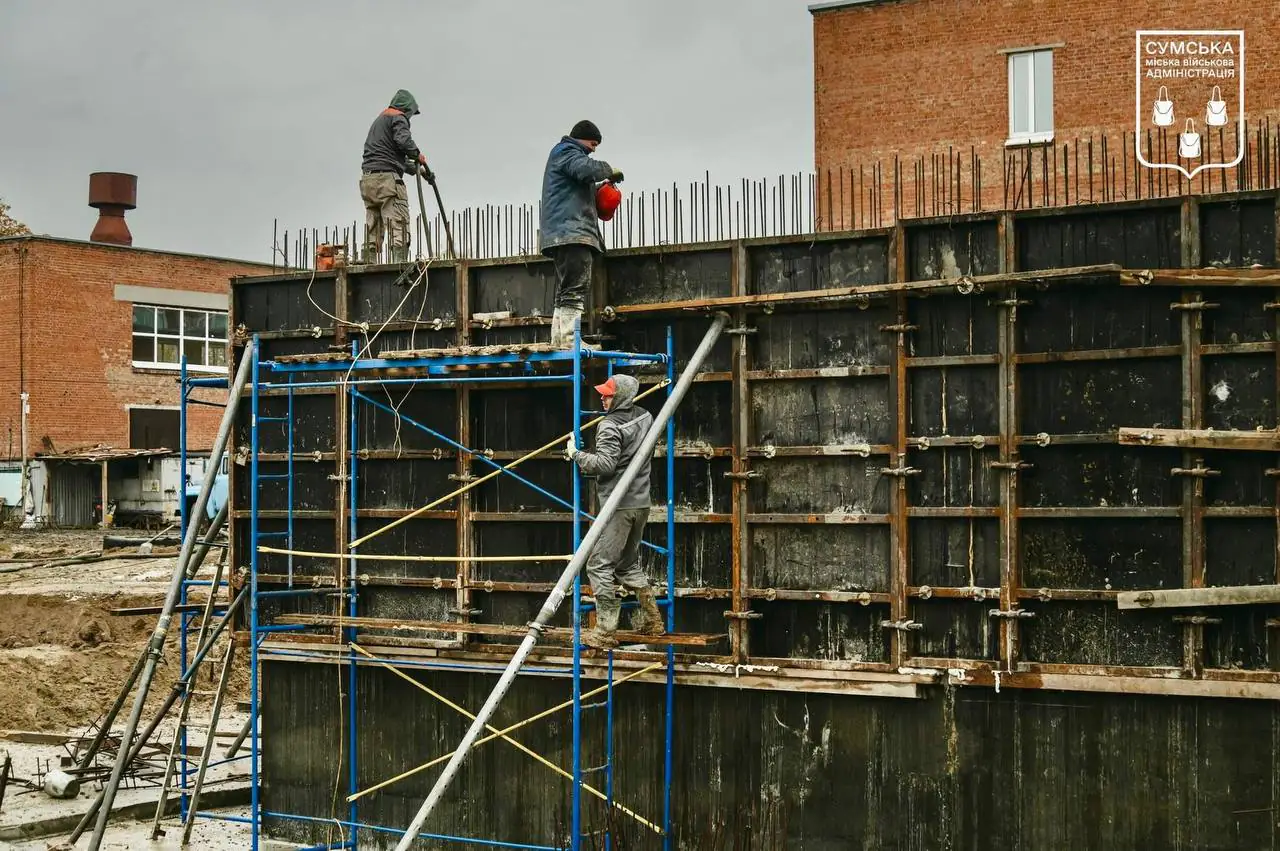 Будівництво підземної школи в Сумах