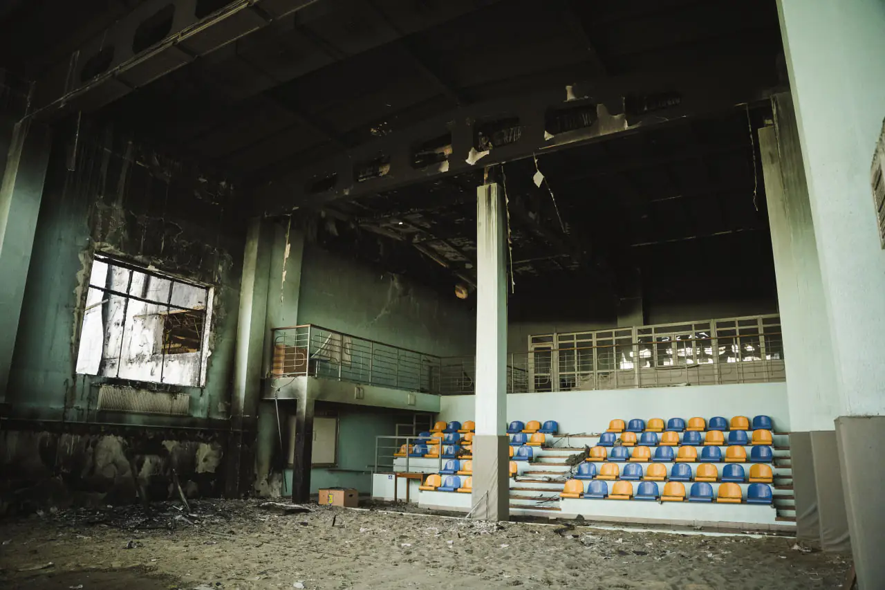 centr vollebolu зруйнований центр пляжного волейболу СумДУ