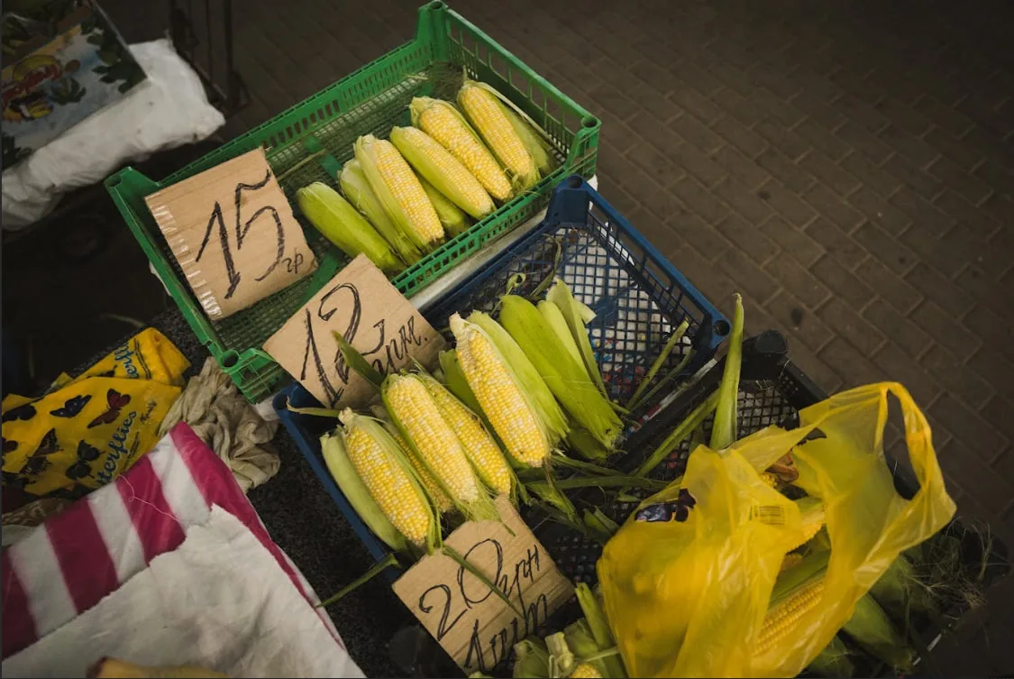 Кукурудза на прилавку Світлани.