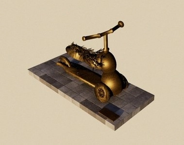 Меморіал із зображенням дитячого велосипеду