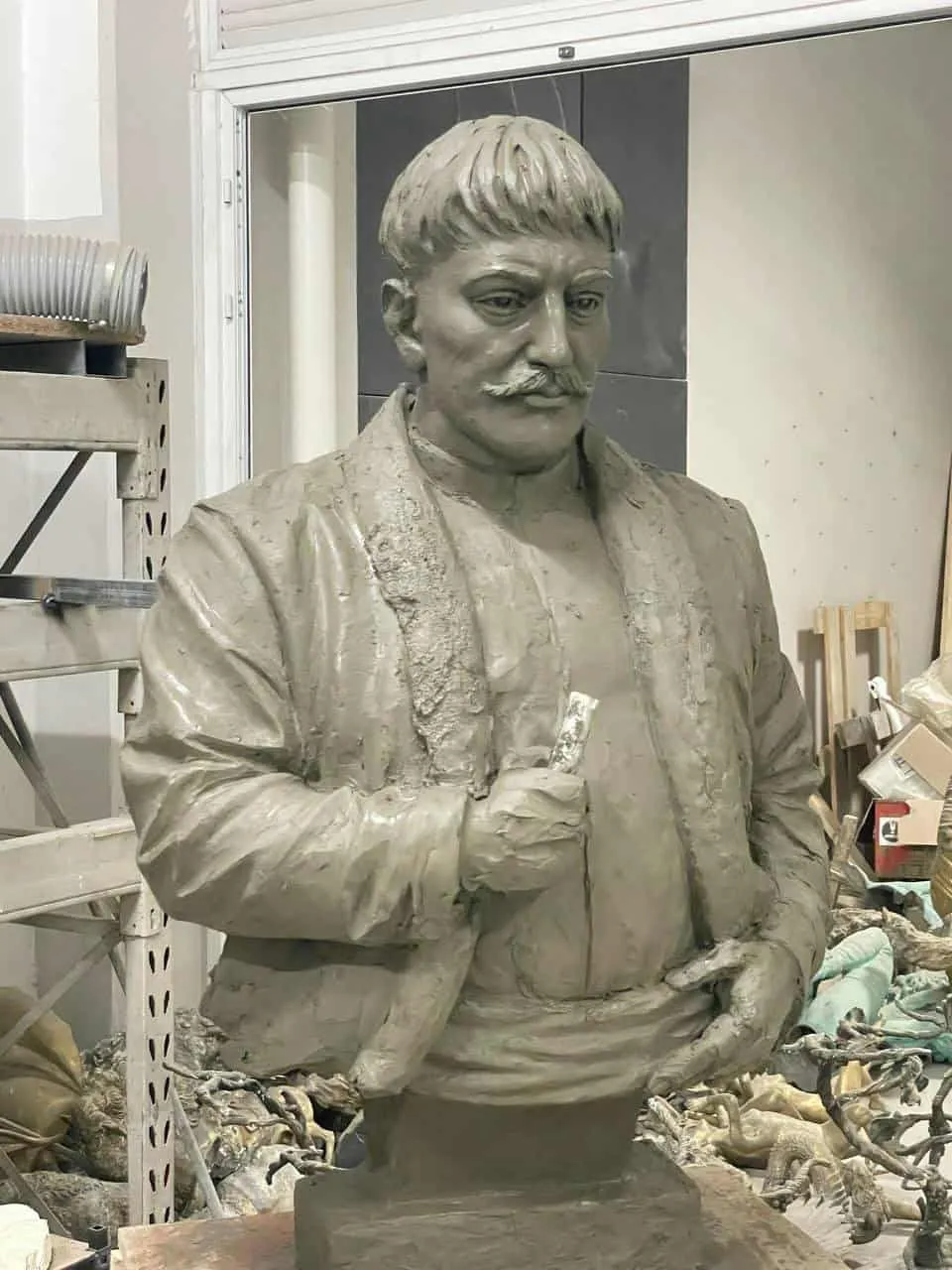 nova skulptura v sumakh na chest Kondratieva 1 Зліпок майбутнього бюсту на честь Герасима Кондратьєва