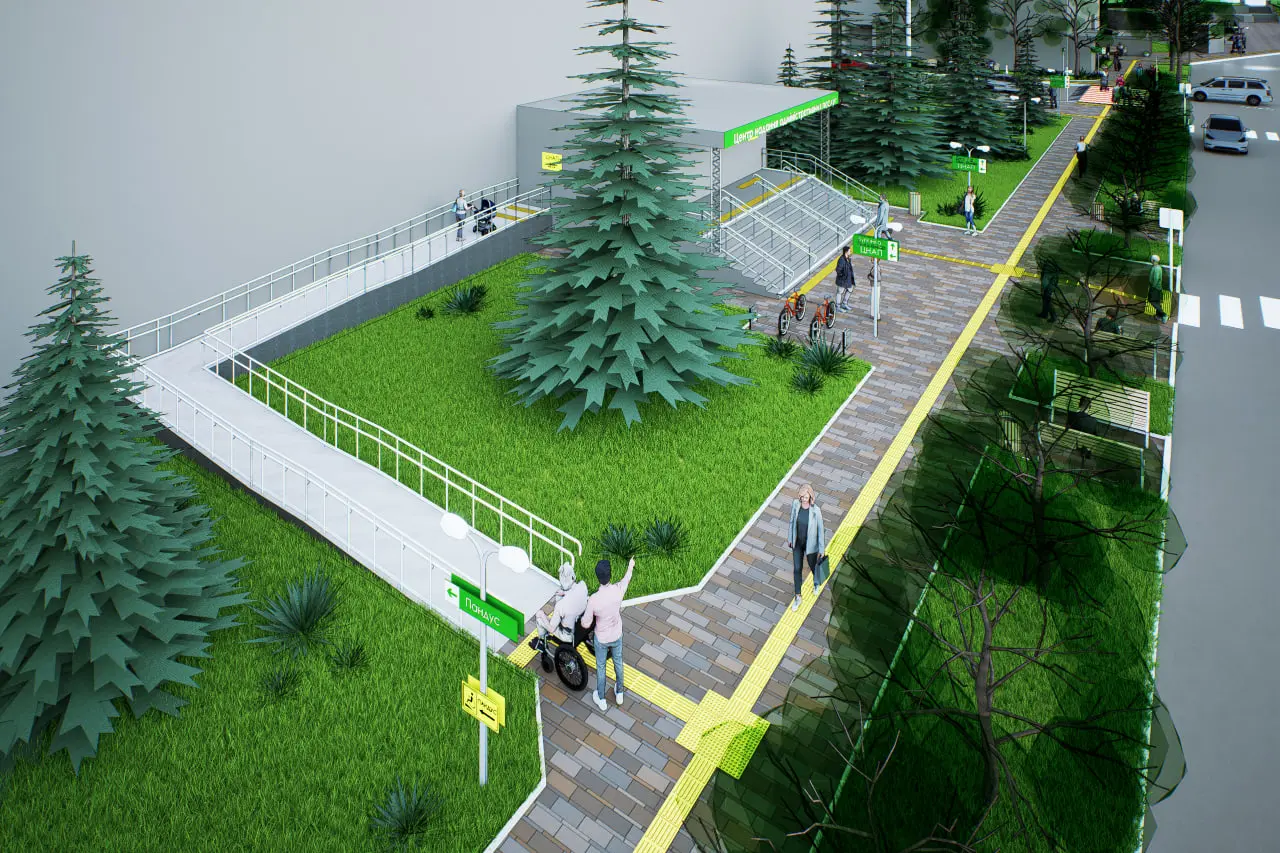 pandus пандус біля ЦНАПу в Сумах