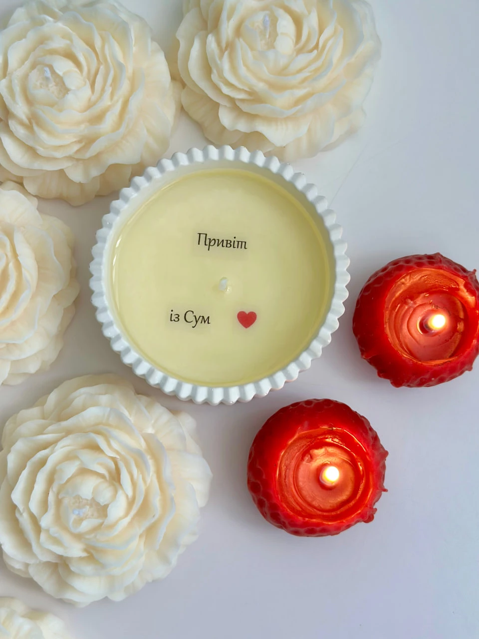svichky vid sumskoho brendu Сум'янка створює свічки із таємними написами, які можна побачити лише під воском