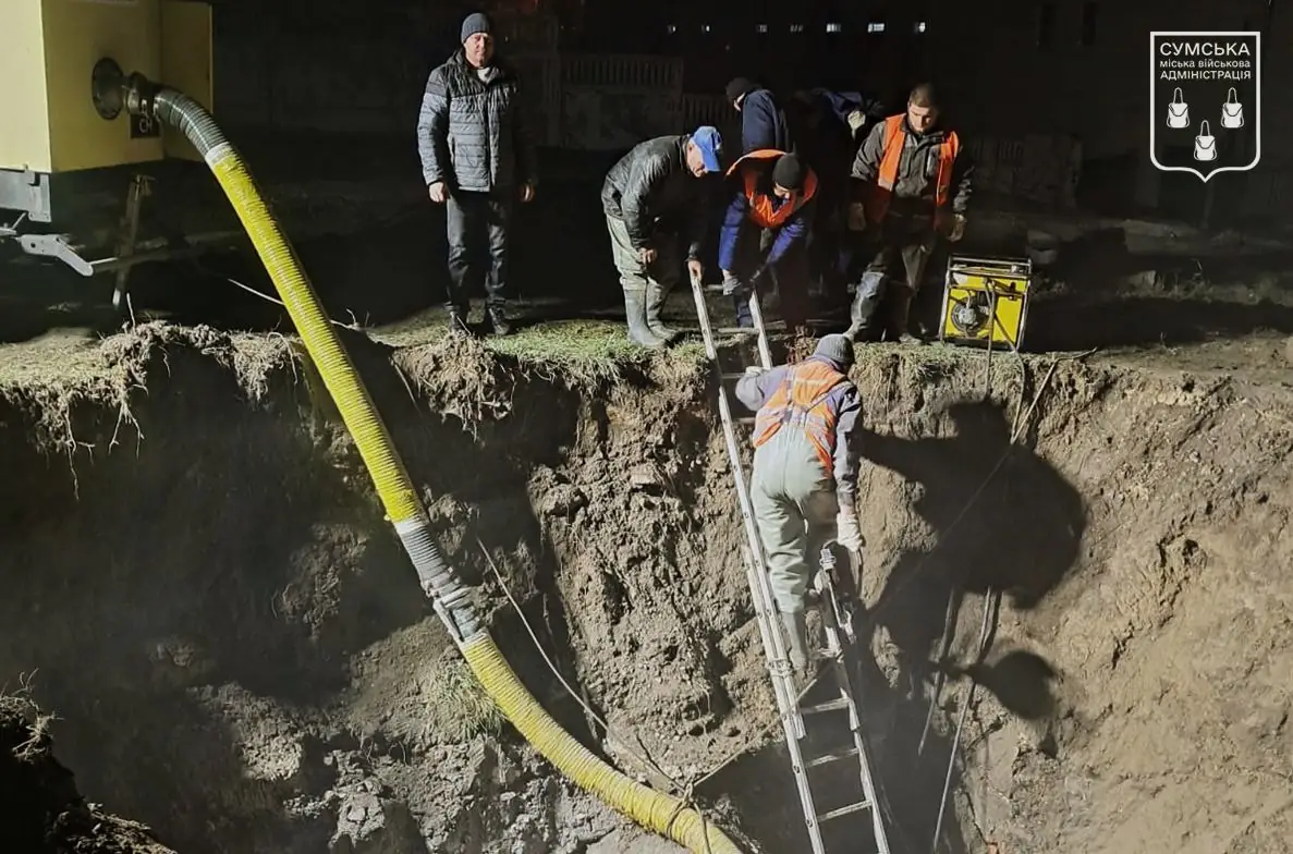 avarіya na vodomeреzhakh u sumakh Аварія на водомережах у Сумах
