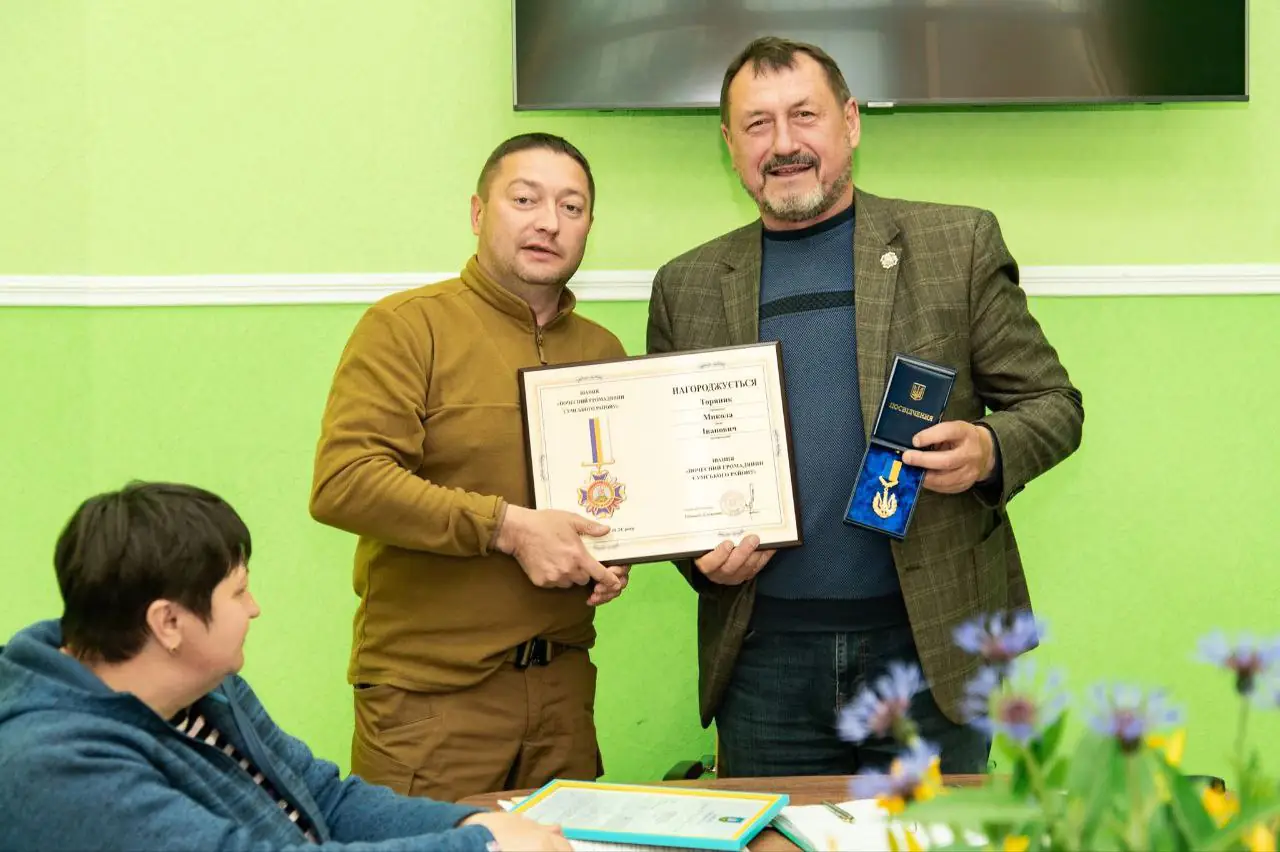 mykola toryanik nagoroda Голова Хотінської громади Микола Торяник