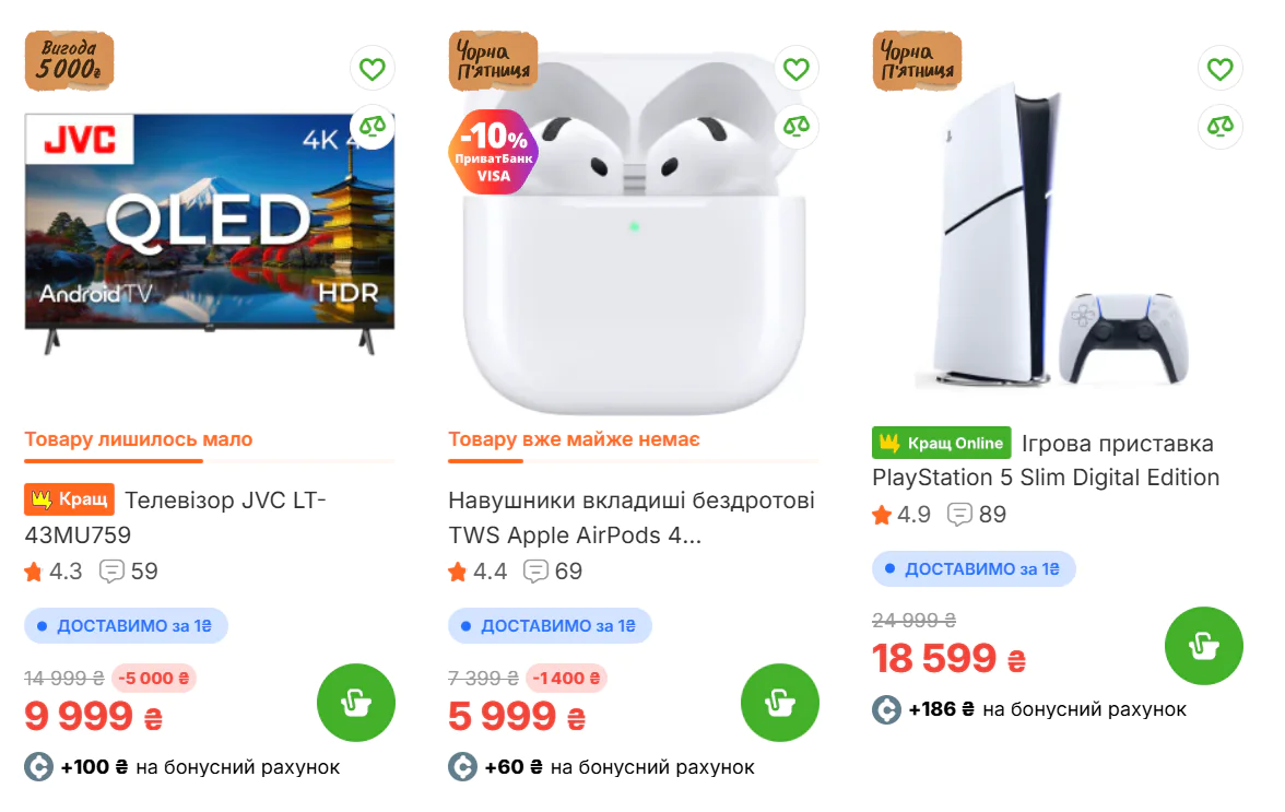 znyzhky sumskykh brendiv У Сумах в Comfy пропонують товари зі знижками до чорної п'ятниці