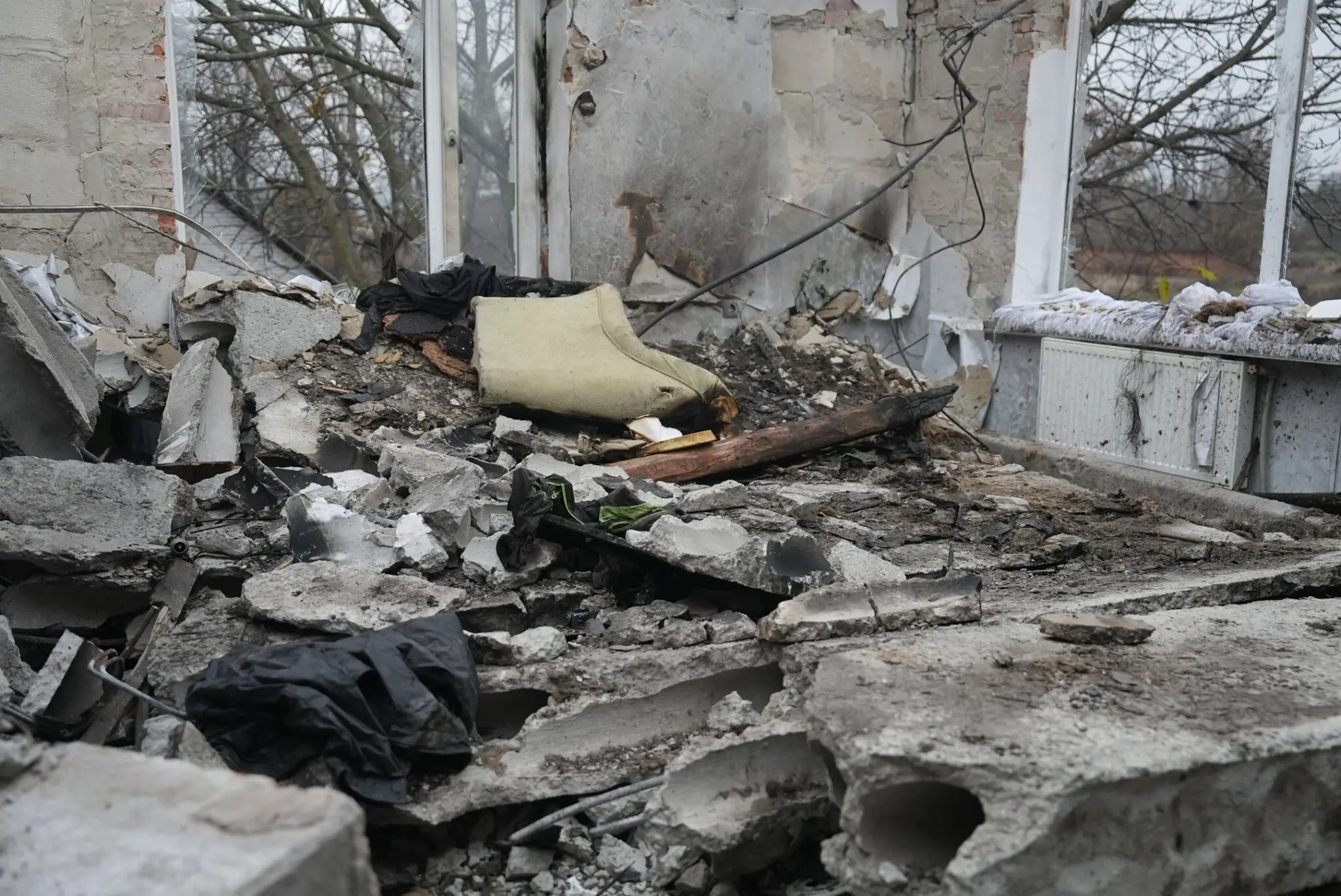 руйвання в Тростянці після обстрілу в листопаді