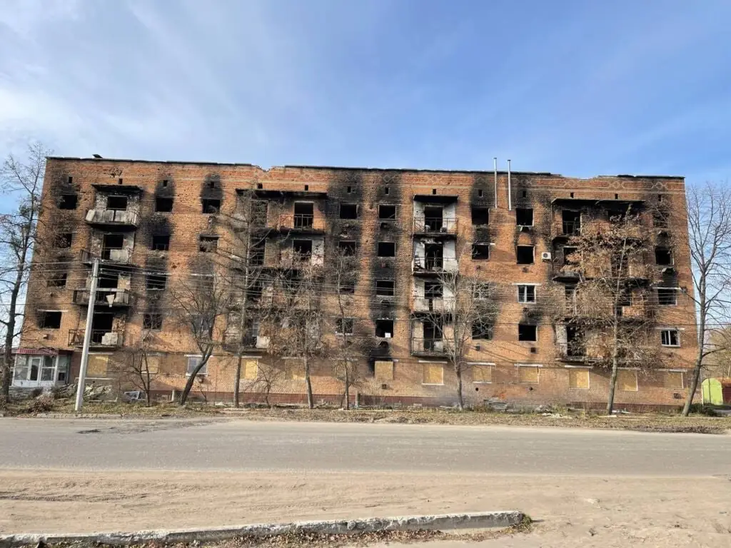 Будинок у Тростянці після деокупації 