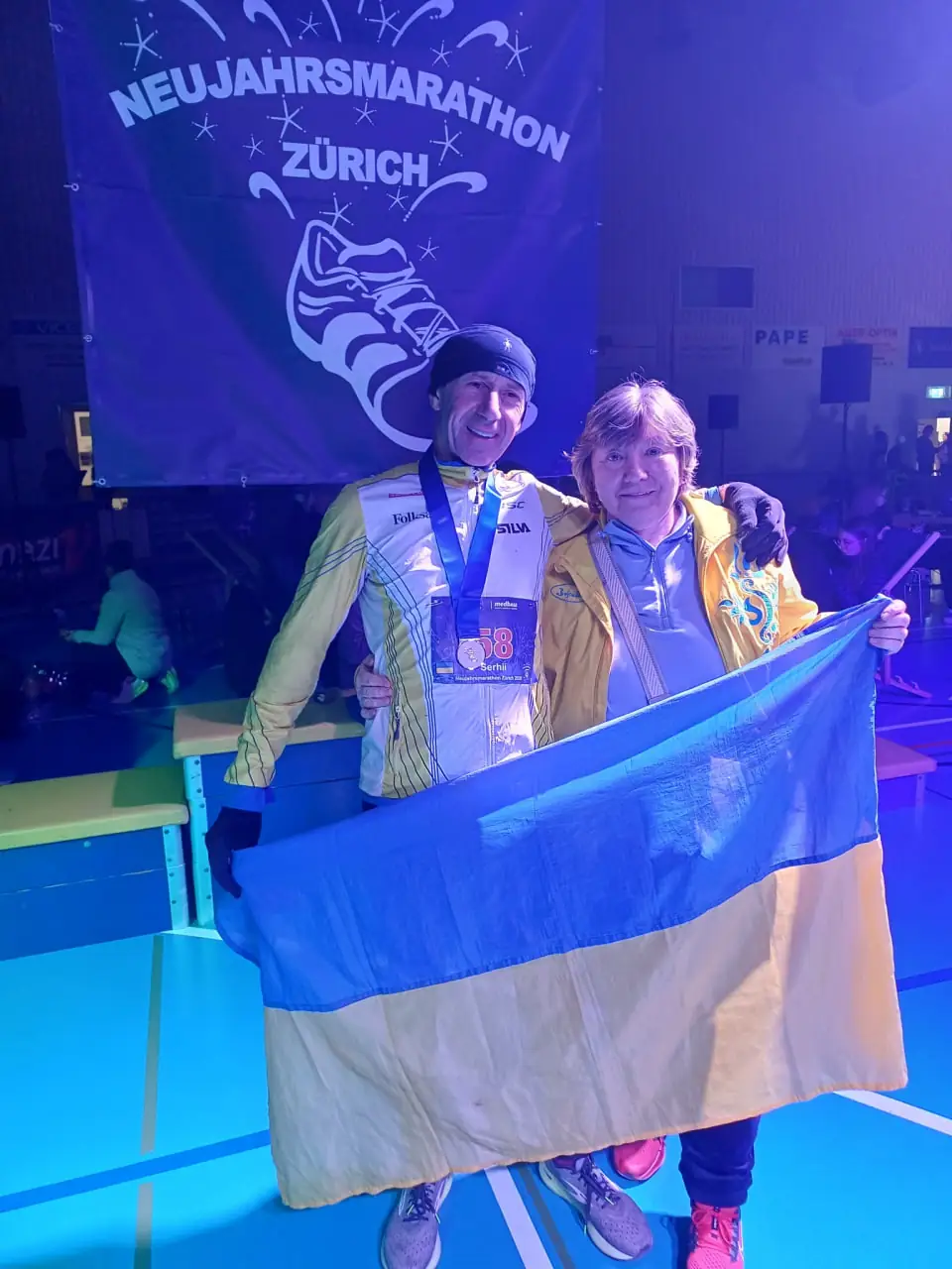 Бігун з Сум Сергій Панченко на марафоні новорічному в Цюриху