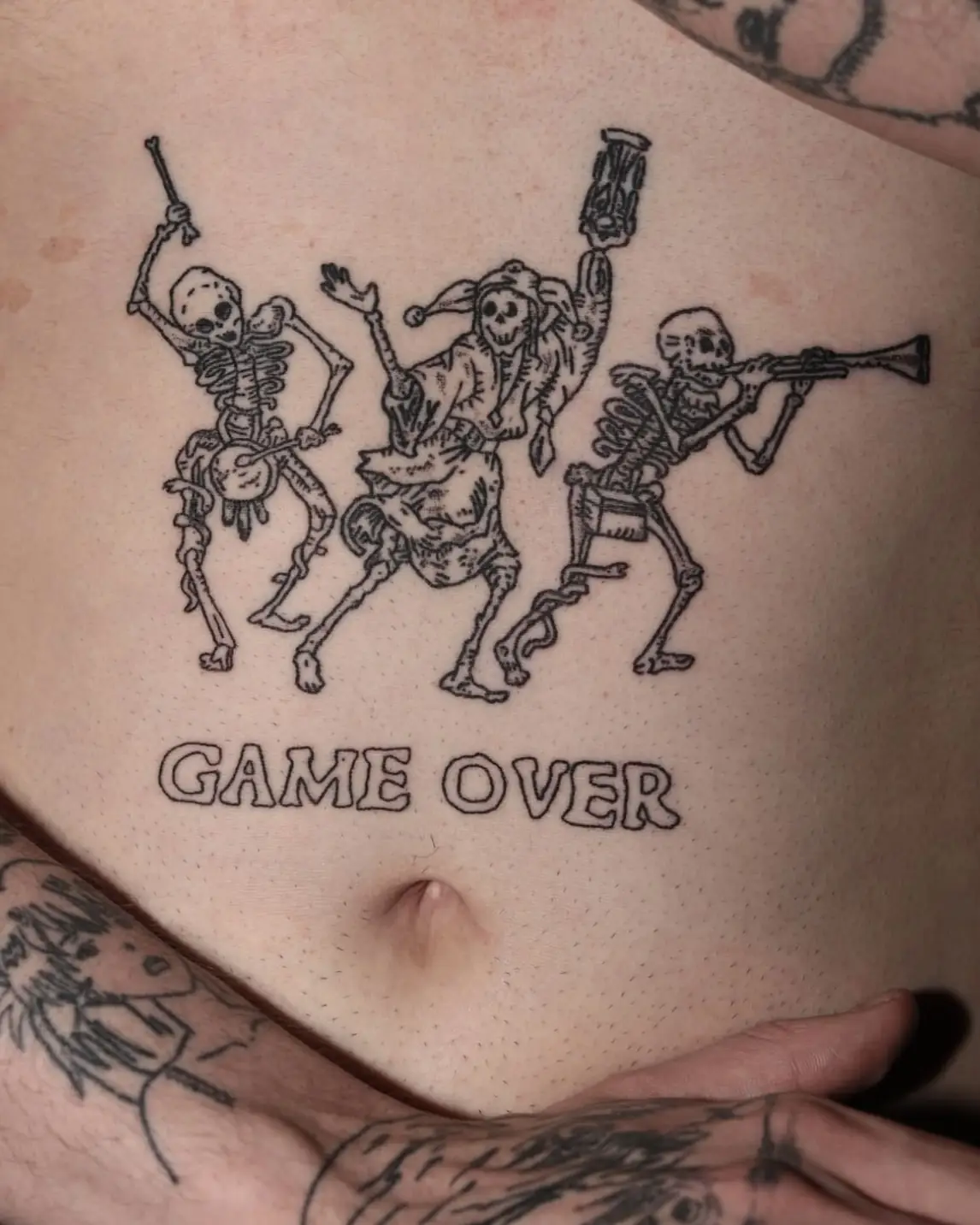 Тату від сум'янки у стилі комп'ютерних ігор