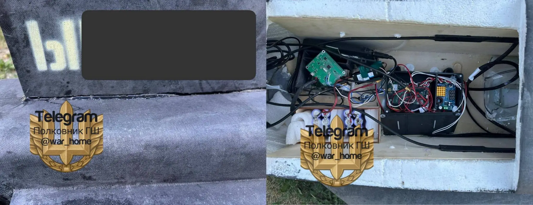 bpla vseredyni Усередині БпЛА є чимало деталей. Серед них можна знайти дроти, модеми тощо.