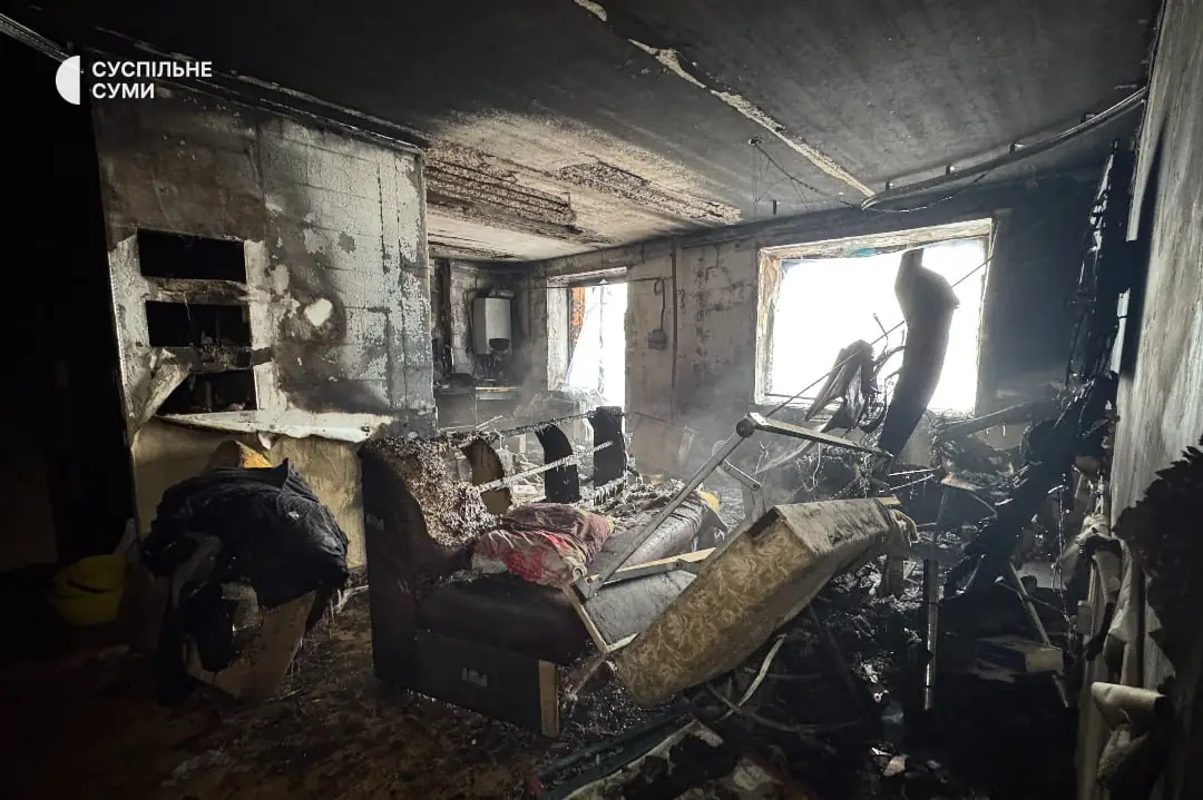 Квартира в Сумах внаслідок удару