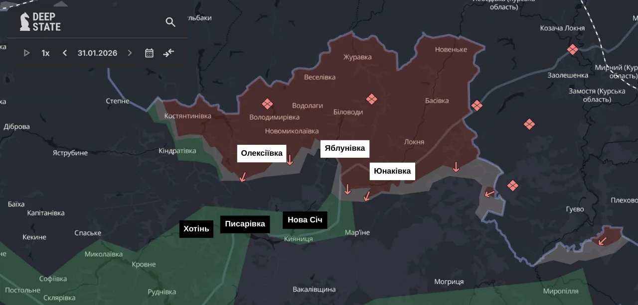 Окупована територія на Сумщині