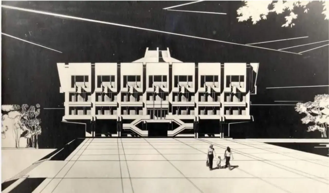 Новий проєкт бібліотеки нагадував лотос.