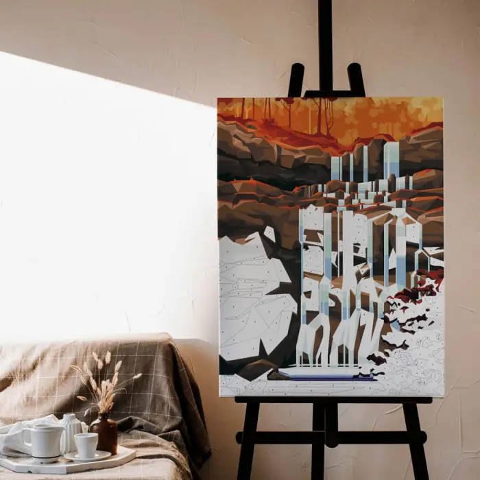 водоспад картина за номерами