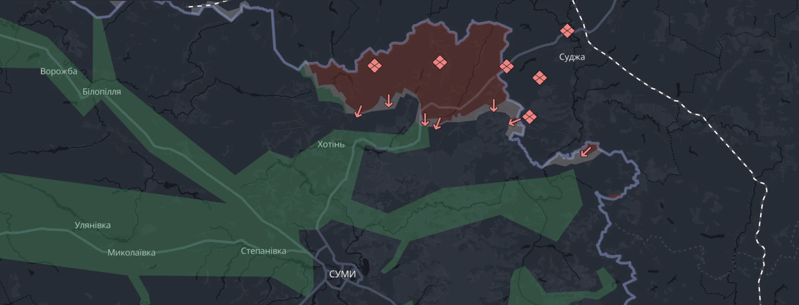 Просування росіян на Сумщині