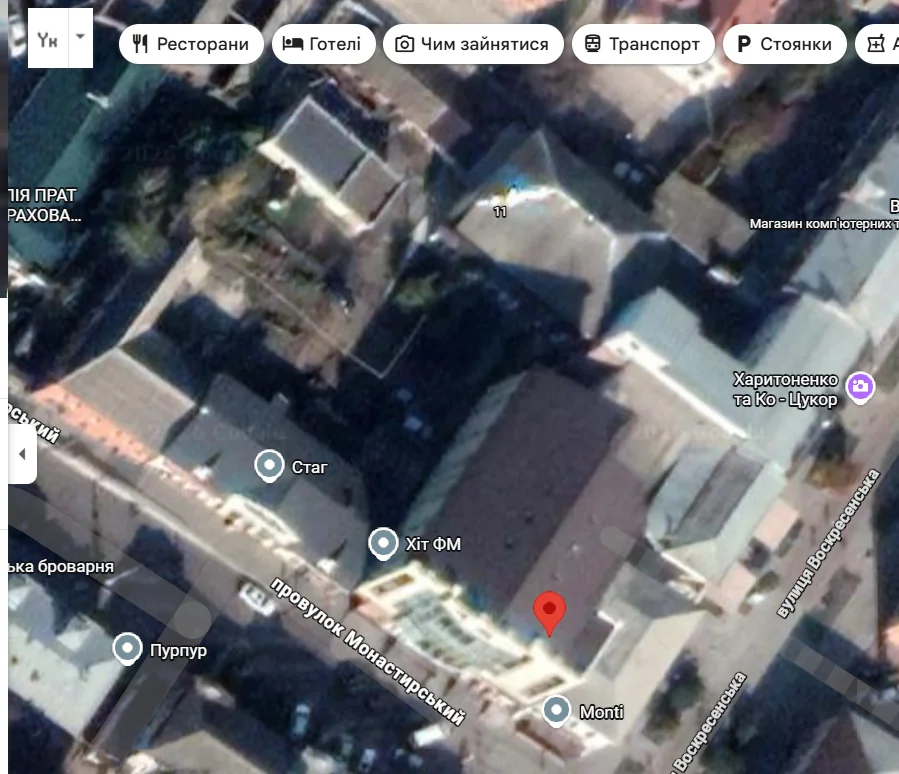 Будівля на картах