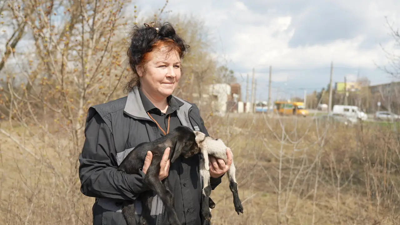 Діана Савастьянова з села Спаське і її кози