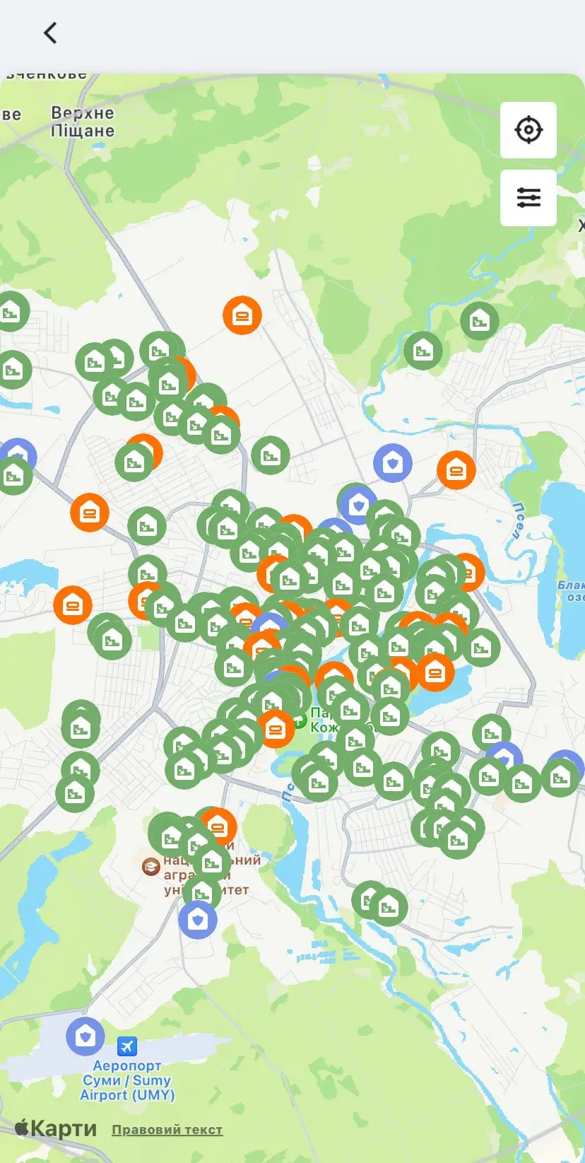 mapa ukryttiv smartcity sumy