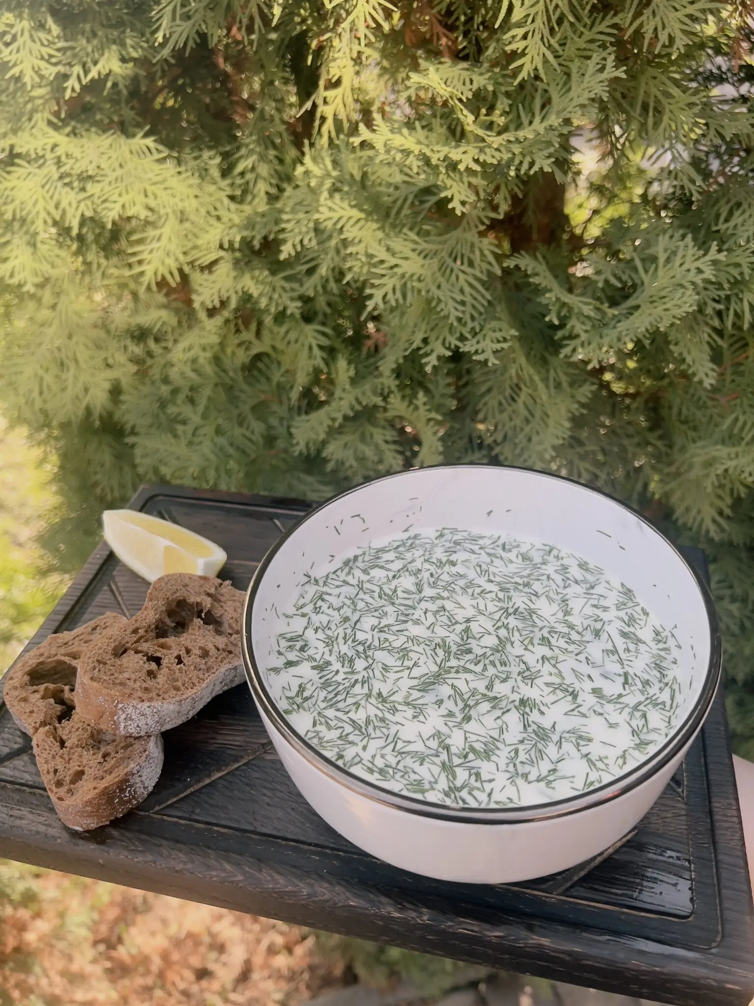 okroshka u restorani Veranda & Grill