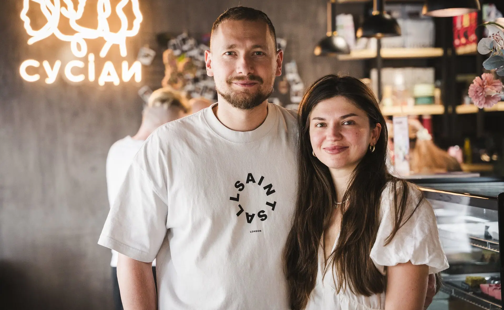 Павло та Поліна Герасименки в ресторані Сусіди
