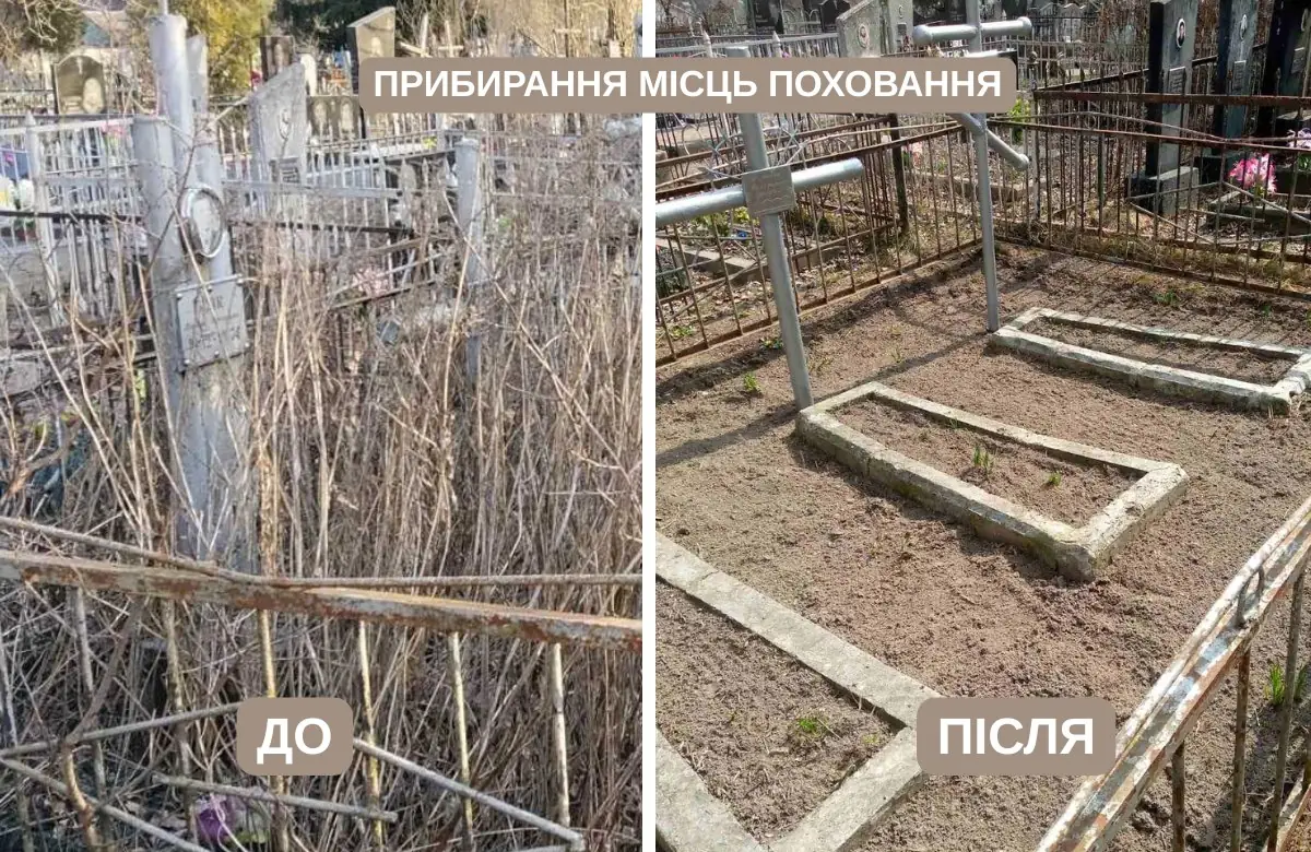 Сумські комунальники прибирають сміття й бур'ян на міських цвинтарях