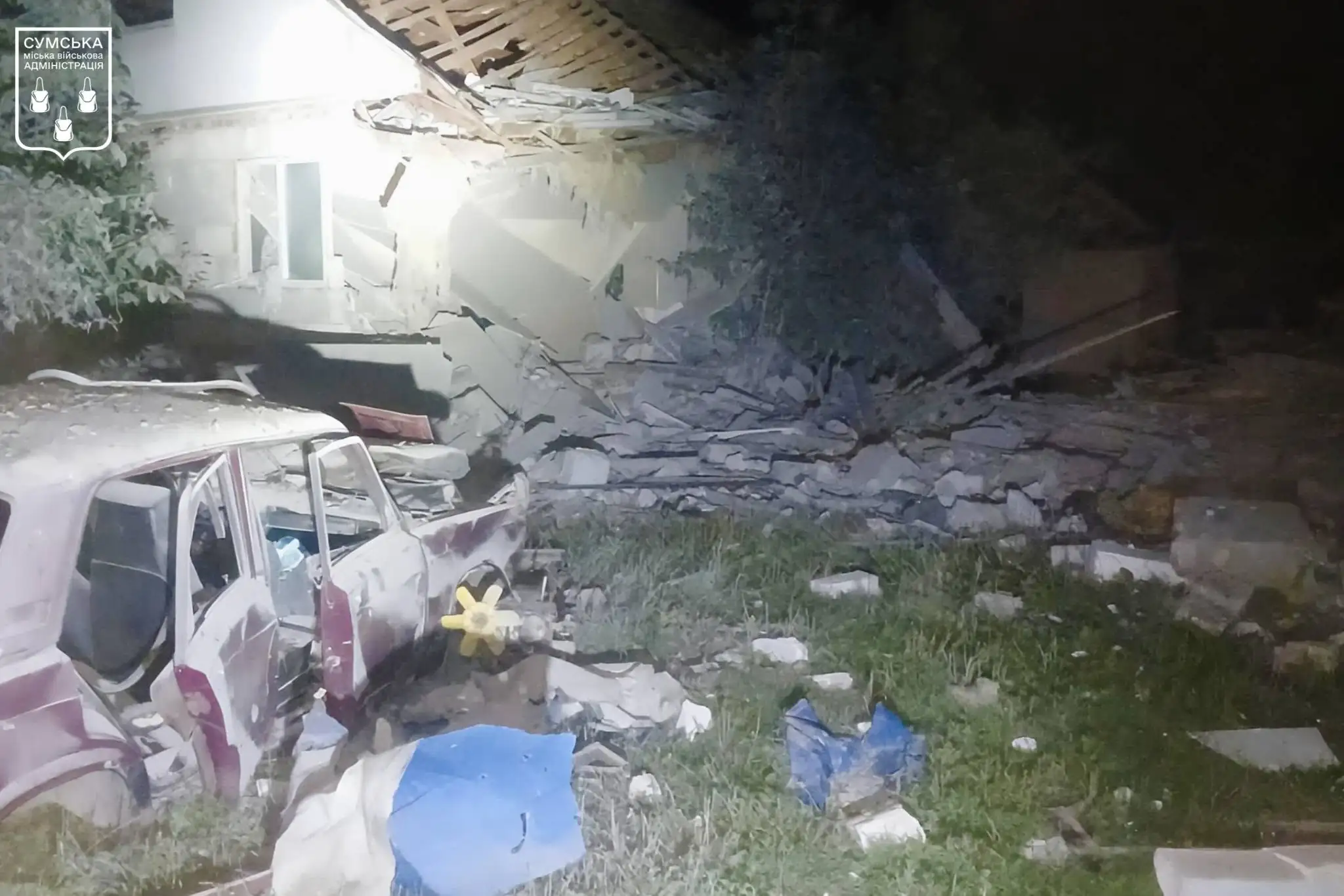 Наслідки обстрілу КАБами Сум